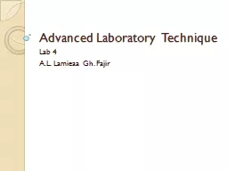 PPT-Advanced Laboratory Technique