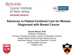 Advances in Patient-Centered Care for Women Diagnosed with Breast Cancer