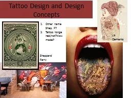 Tattoo Design and Design Concepts
