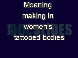 PPT-Meaning making in women’s tattooed bodies