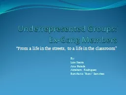 Underrepresented Groups: