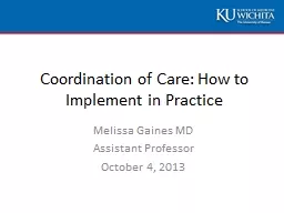 Coordination of Care: How to Implement in Practice
