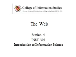 The  Web Session  4 INST 301