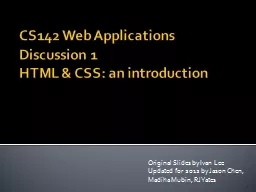 CS142 Web Applications Discussion 1