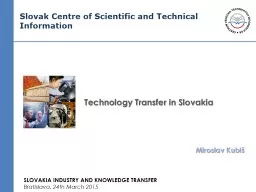 Slovak Centre  of  Scientific and Technical Information
