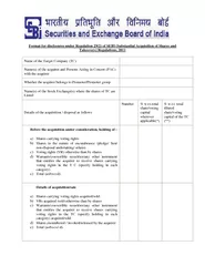 Format for disclosures under Regulation  of SEBI Subst