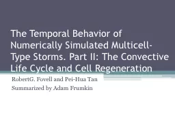 The Temporal Behavior of Numerically Simulated