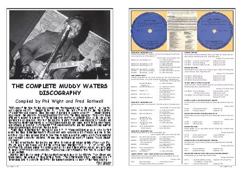 The complete muddy waters discography