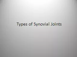 Types of Synovial Joints