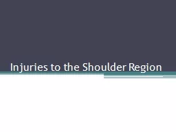 PPT-Injuries to the Shoulder Region