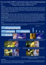 Two year results of MPFL reconstruction using a strip of Quadricepstendon