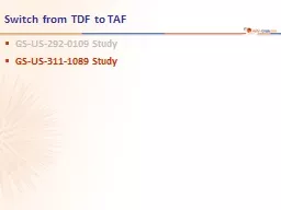 Switch  from  TDF to TAF
