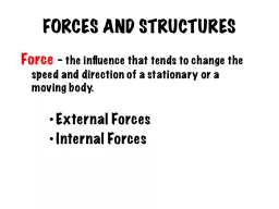 FORCES AND STRUCTURES Force