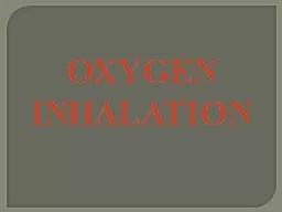 OXYGEN INHALATION DEFINITION
