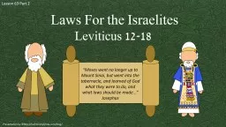 PPT-Lesson 63 Part 2 Laws For the Israelites