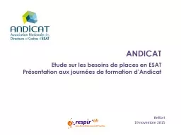 ANDICAT Etude sur les besoins