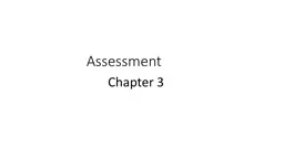 Chapter 3 Assessment Characteristics of Psychological Assessments