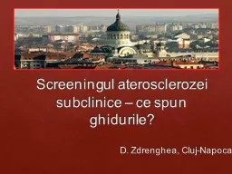 Screeningul   aterosclerozei