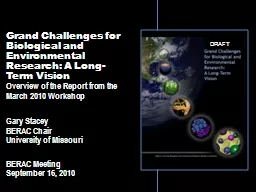 Grand Challenges for Biological and Environmental Research: A Long-Term Vision