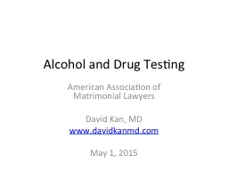 Alcohol and Drug Testing