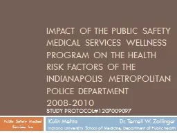 Impact of the Public Safety Medical services Wellness program on the health risk factors