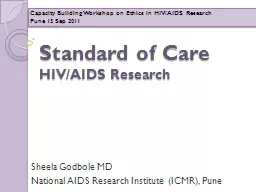 Standard of Care  HIV/AIDS Research