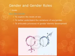 Gender and Gender Roles Goals