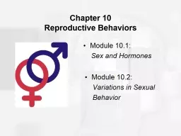 Chapter  10 Reproductive Behaviors