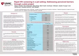 Rapid HIV screening in a jail setting: Addressing perceived barriers through a pilot project