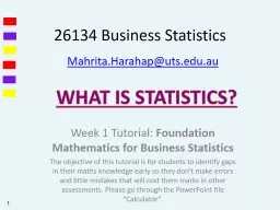 26134  Business Statistics