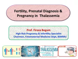 Fertility, Prenatal Diagnosis & Pregnancy in
