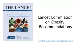 Lancet Commission on Obesity: