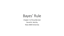 Bayes’ Rule Chapter 5 of