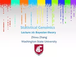 Statistical Genomics Zhiwu Zhang