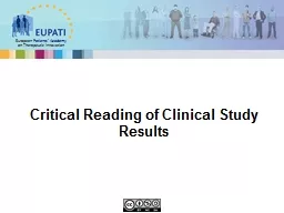 Critical Reading of Clinical Study Results