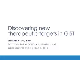 PPT-Discovering new therapeutic targets in GIST