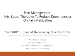 Pain Management:  Arts-Based