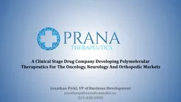 A Clinical Stage Drug Company Developing