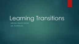 Learning Transitions Mental Health Room