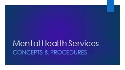 Mental Health Services Concepts