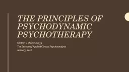 PPT-The Principles of Psychodynamic Psychotherapy