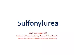 Sulfonylurea Atieh Amouzegar MD