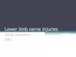 Lower limb nerve injuries