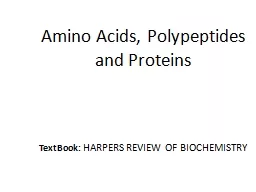 Amino  Acids, Polypeptides and