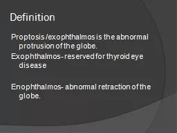 Definition  Proptosis  /