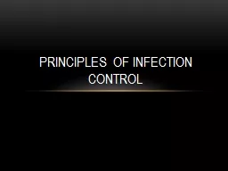 Principles of Infection control