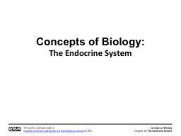 Concepts of Biology: The Endocrine System