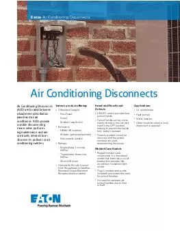 Air Conditioning Disconnects Fused and NonFused Pullou