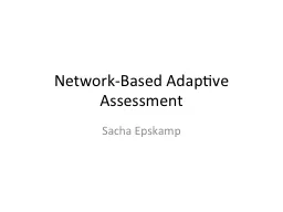 Network-Based Adaptive Assessment