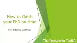 How to finish your PhD on time